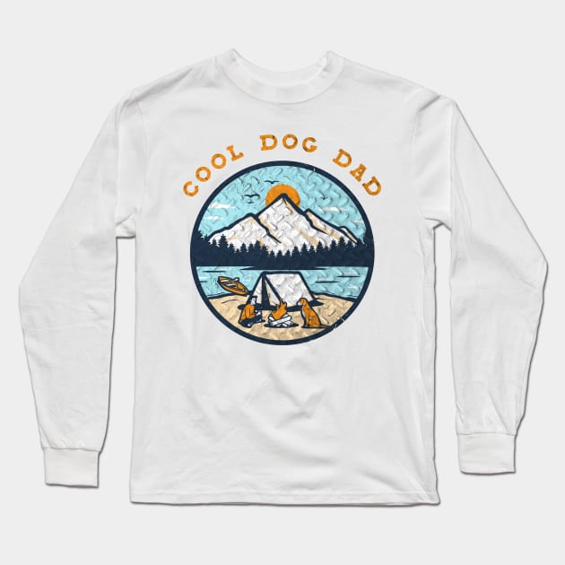 Outdoors Cool Dog Dad Long Sleeve T-Shirt by pa2rok